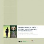 Capa do livro com os resultados compilados pela Organização Comunitas sobre responsabilidade social no setor elétrico brasileiro