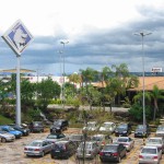 Fachada da Churrascaria Porcão, em Brasília