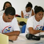 Alunos das oficinas