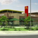 Perspectiva do restaurante ecológico do McDonalds