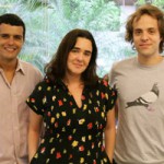 Guilherme Coelho, Tatiana Roza e Nathaniel Leclery, da produtora Matizar/99, idealizadores do projeto